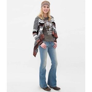 BKE Striped Fly Away Knit Cardigan Sweater